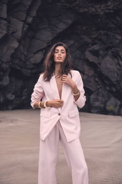 Striped blazer in NELIA;${refinementColor}