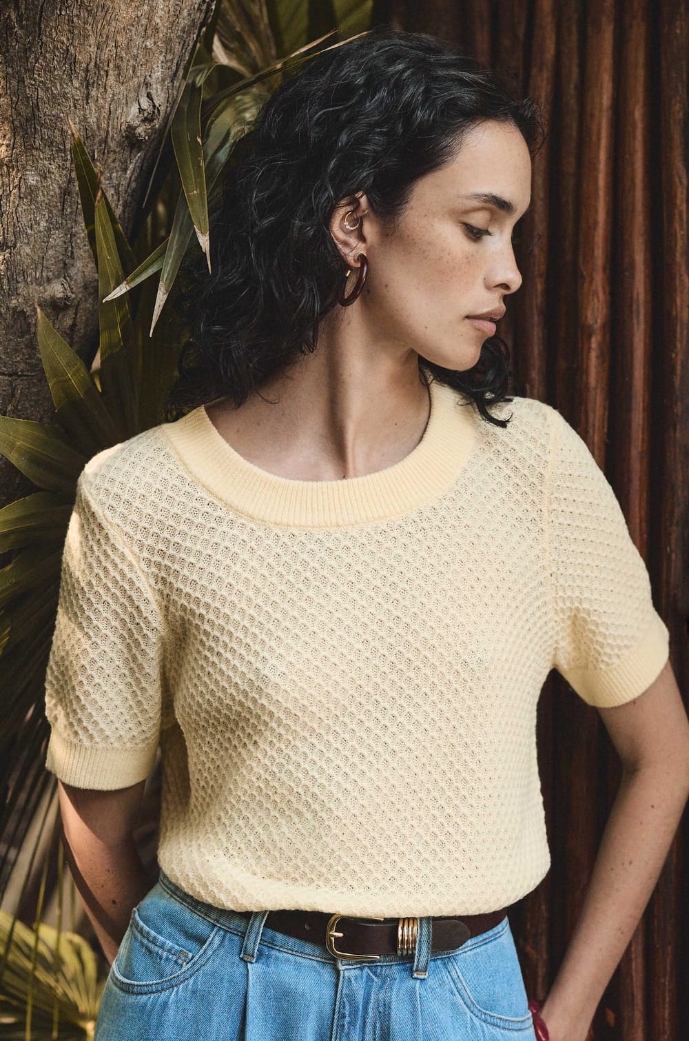 Short sleeve PATRIZIA sweater;${refinementColor}