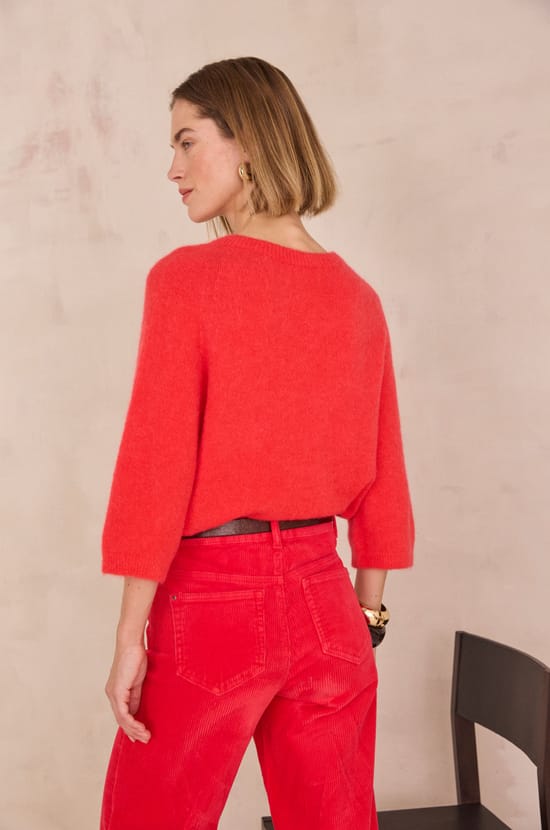 PHOEBE 3/4 sleeve jumper;${refinementColor}