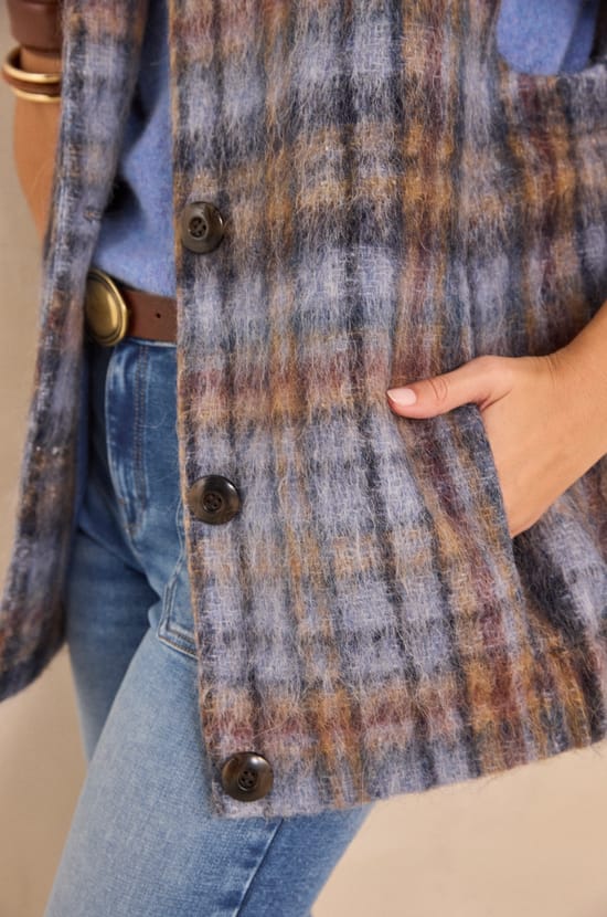 DJODDY sleeveless coat mixed wool;${refinementColor}