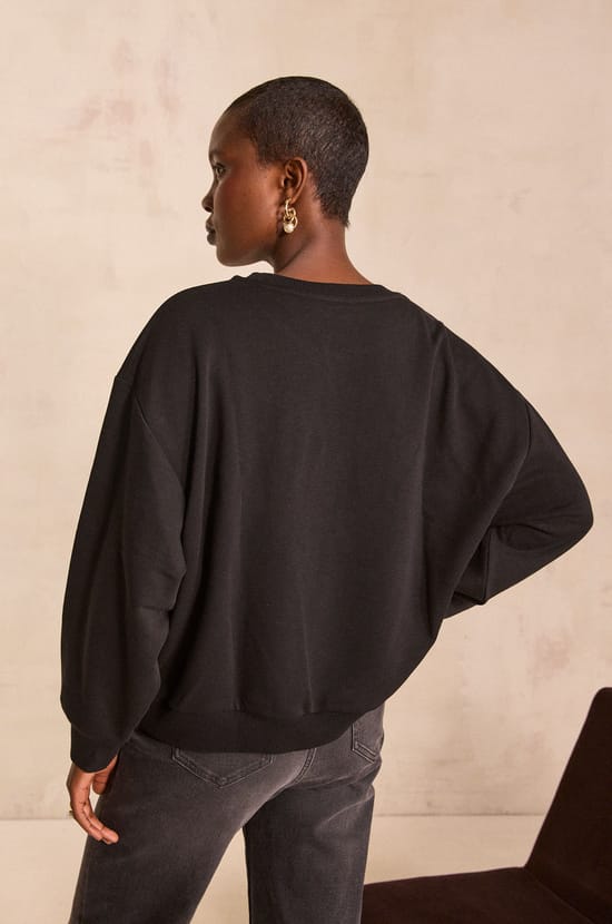 MUSE sequined detail sweatshirt;${refinementColor}