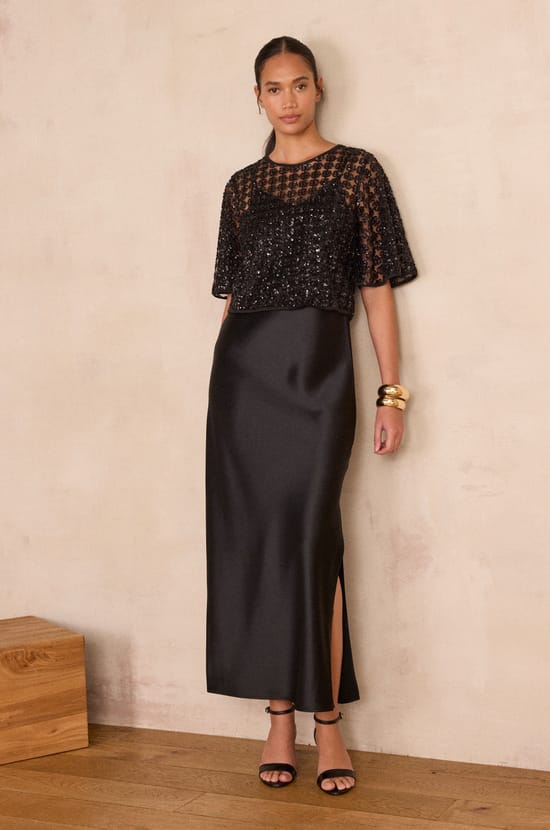 BLING cropped Top with rhinestones;${refinementColor}