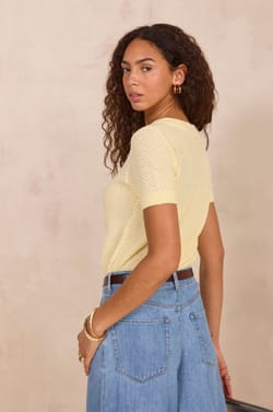 Short sleeve PATRIZIA sweater;${refinementColor}