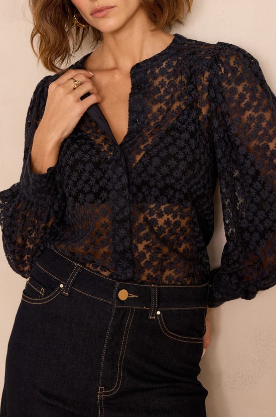 Chemise CAMOMILLE en coton brod&eacute;e;${refinementColor}