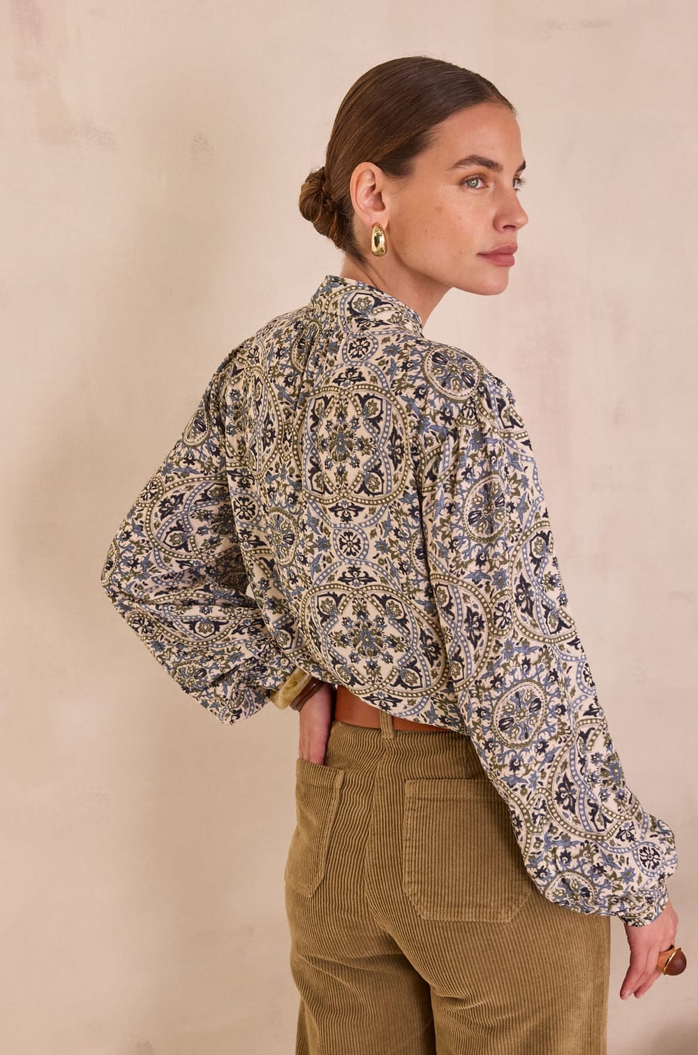 Arabesque print DELICE blouse;${refinementColor}