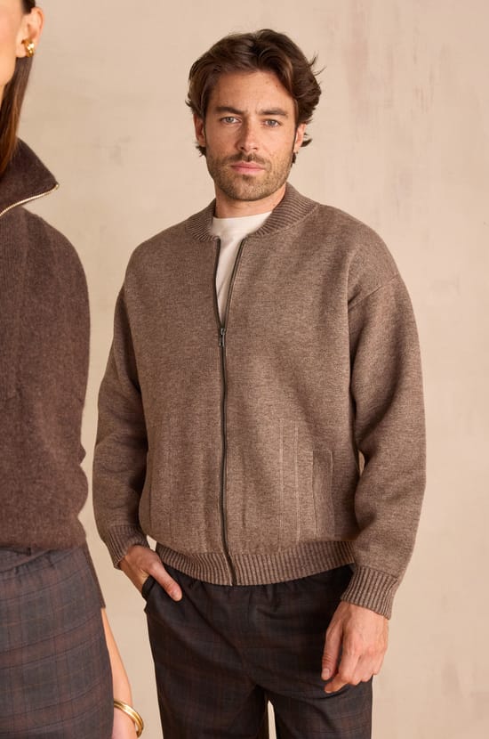 BAROUDEUR unisex bomber jacket in wool;${refinementColor}