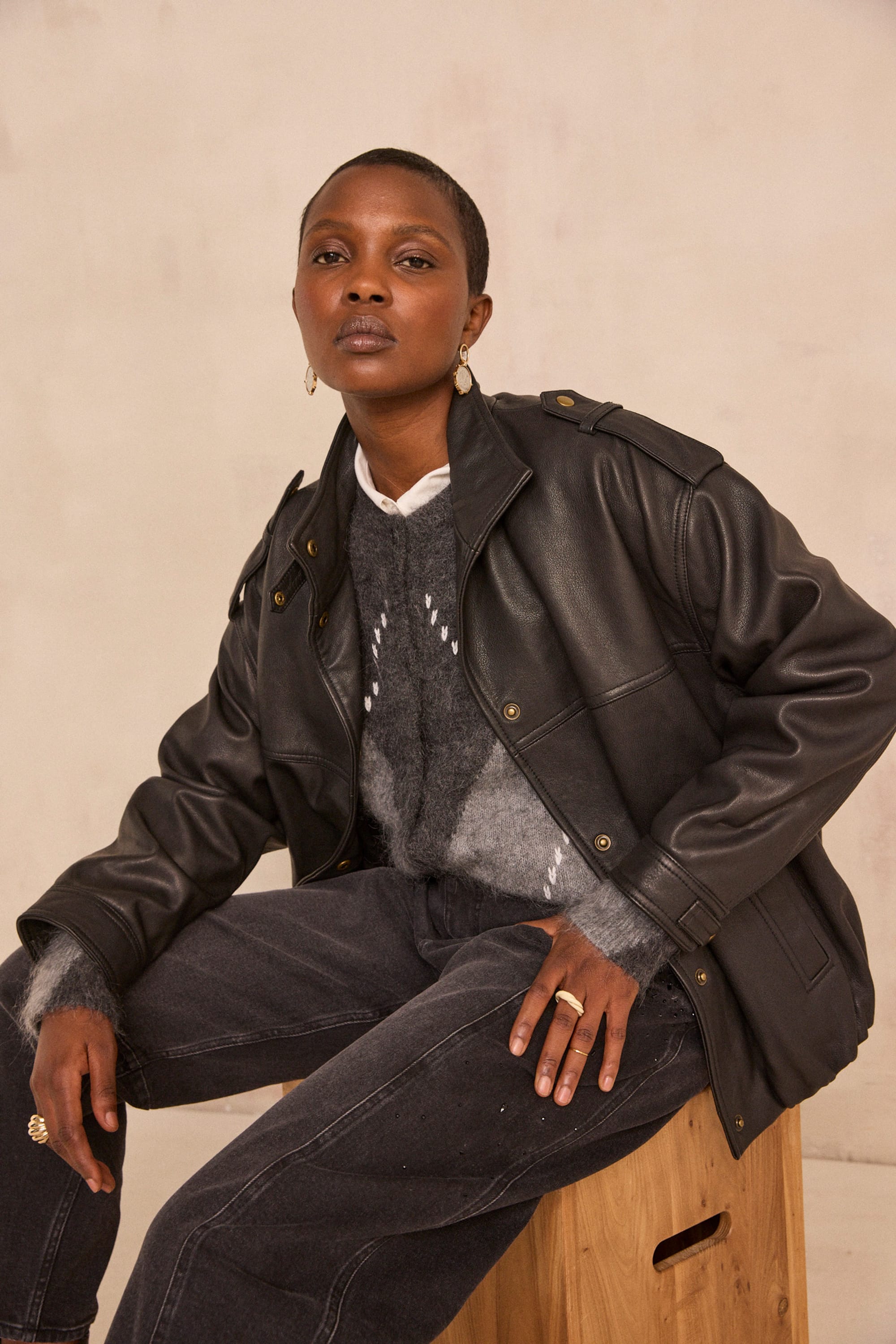 leather jackets woman | Maison 123