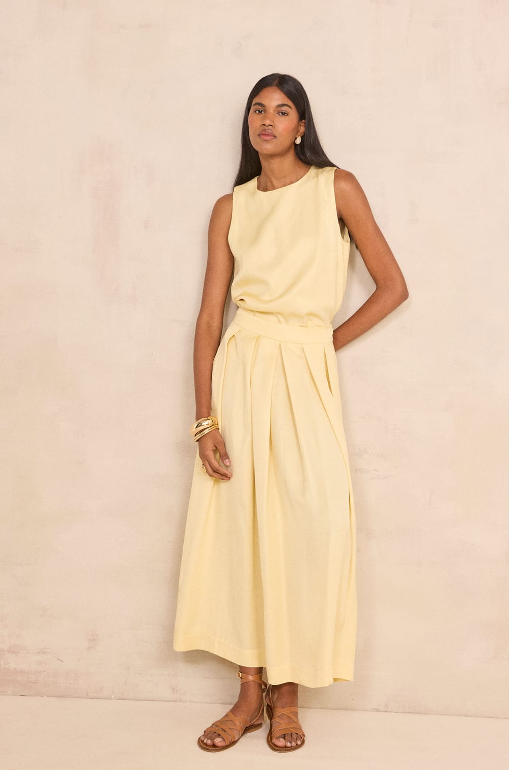 Flowy long skirt SPARKLE;${refinementColor}