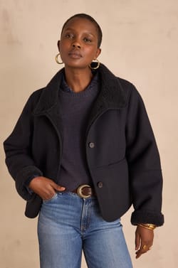 DEBBIE faux shearling coat;${refinementColor}