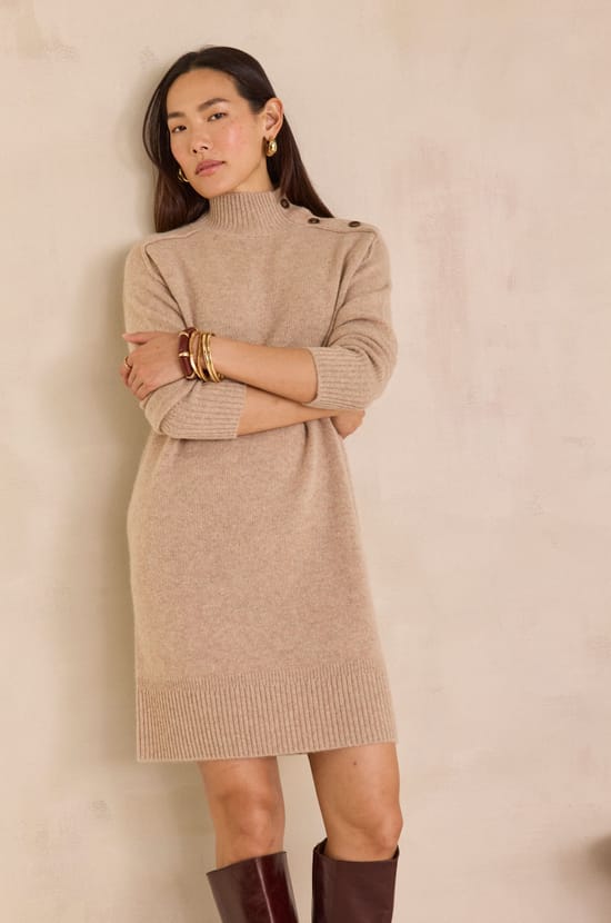 Robe en maille 100% cachemire 4 fils BEAUTY;${refinementColor}