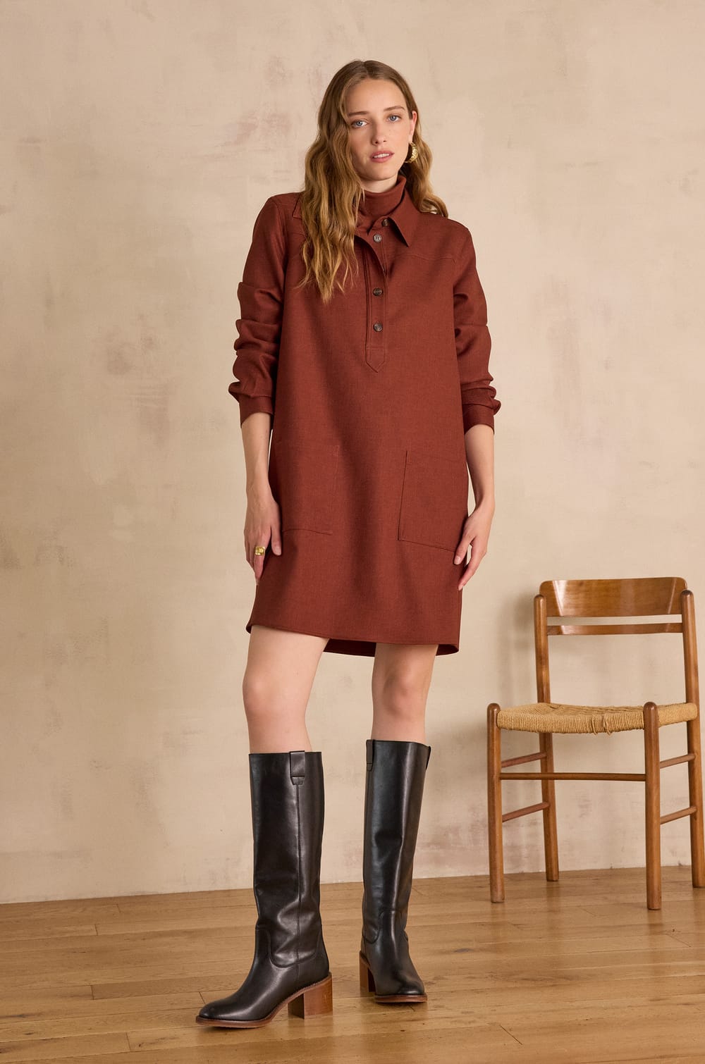 RISE shirt dress;${refinementColor}