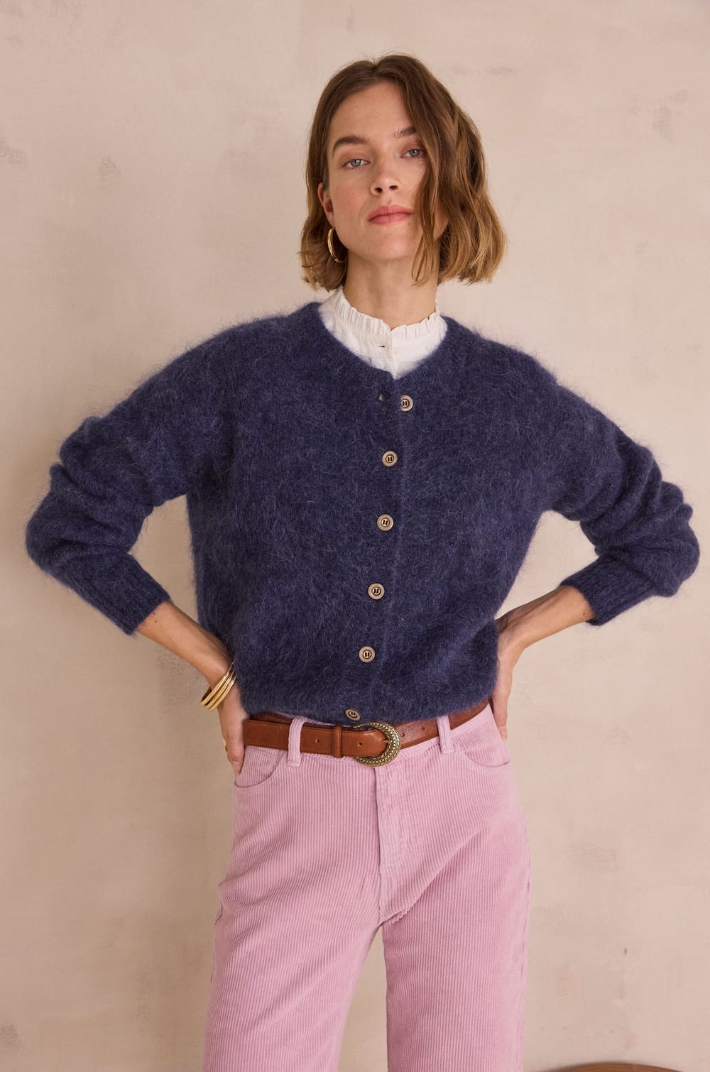 LOU mohair cardigan;${refinementColor}