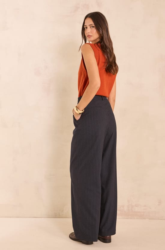 FLAUBERT striped wide pants;${refinementColor}