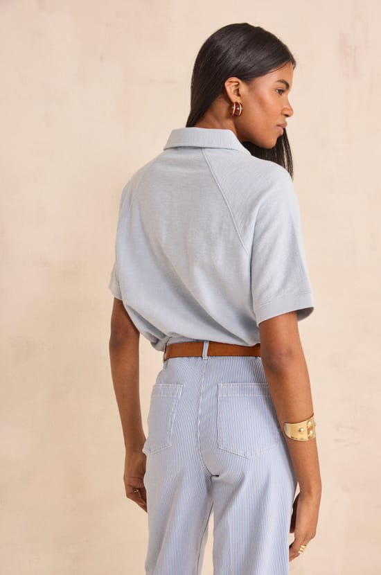 LEXY short sleeve cotton T-shirt;${refinementColor}