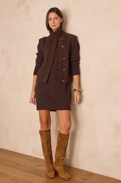 ROXA wool turtleneck dress;${refinementColor}