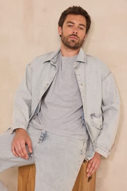 Unisex long-sleeve denim shirt ENVOUTANT;${refinementColor}