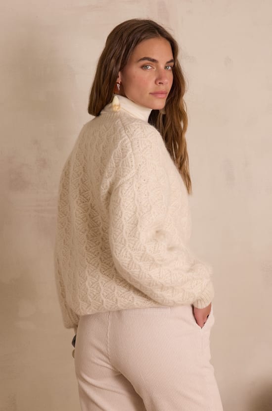COSMO mohair and wool Cardigan;${refinementColor}