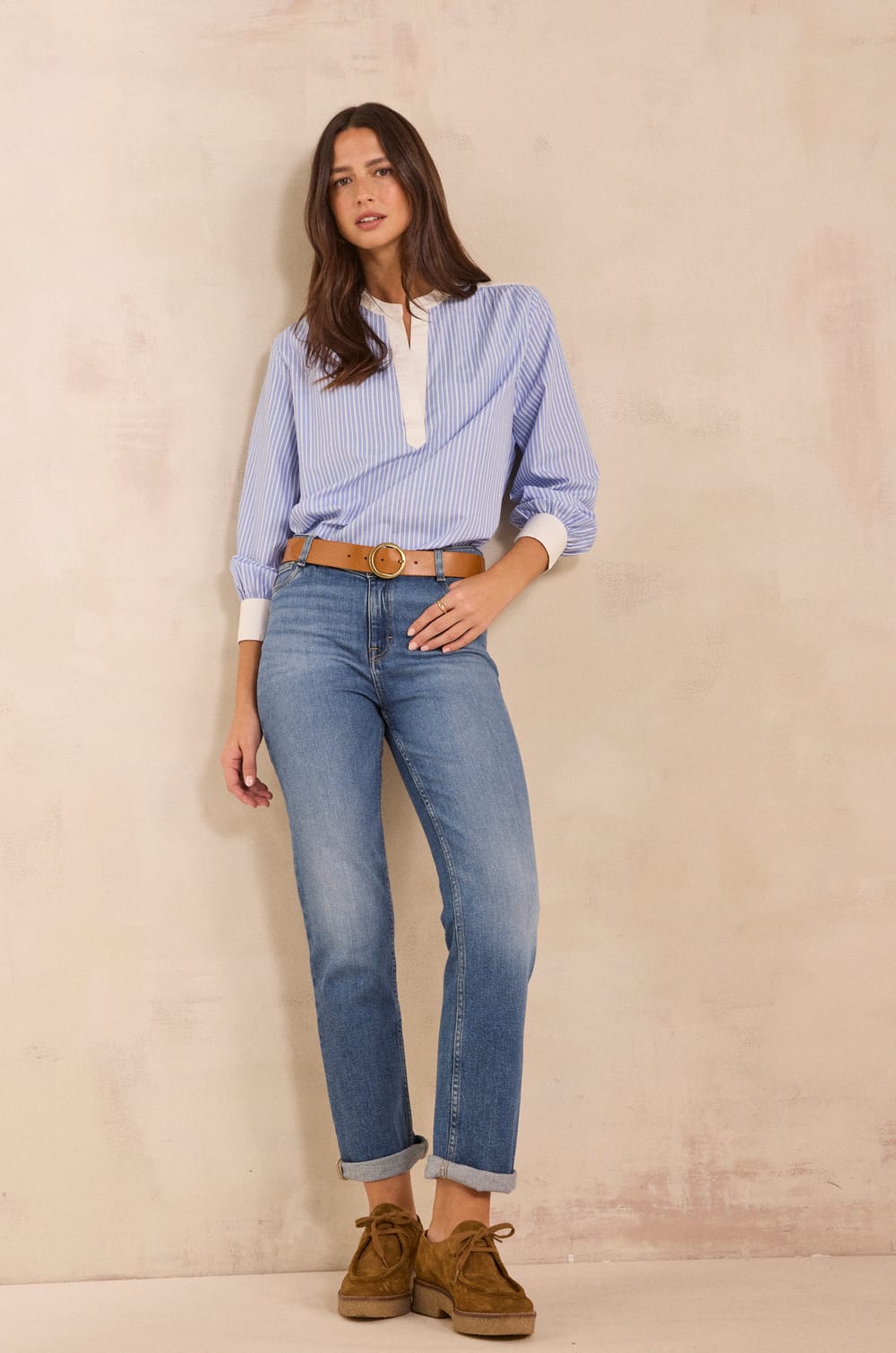 Sonia mid-rise cotton blend jeans;${refinementColor}