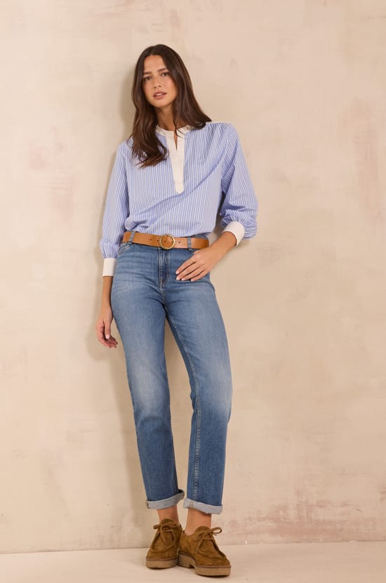 Sonia mid-rise cotton blend jeans;${refinementColor}