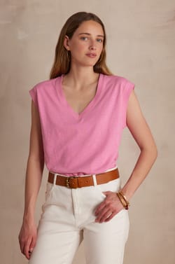 DELYA T-shirt in 100% cotton;${refinementColor}