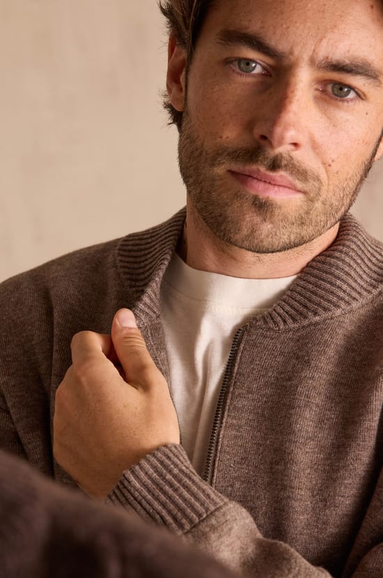 BAROUDEUR unisex bomber jacket in wool;${refinementColor}