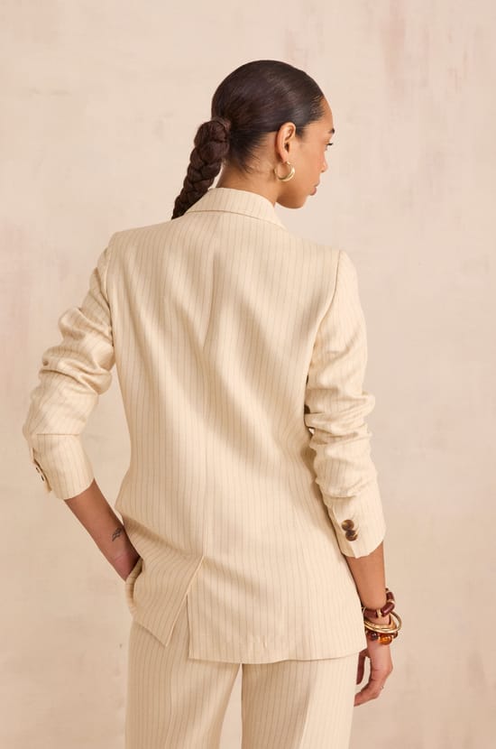 FLORINE striped jacket;${refinementColor}