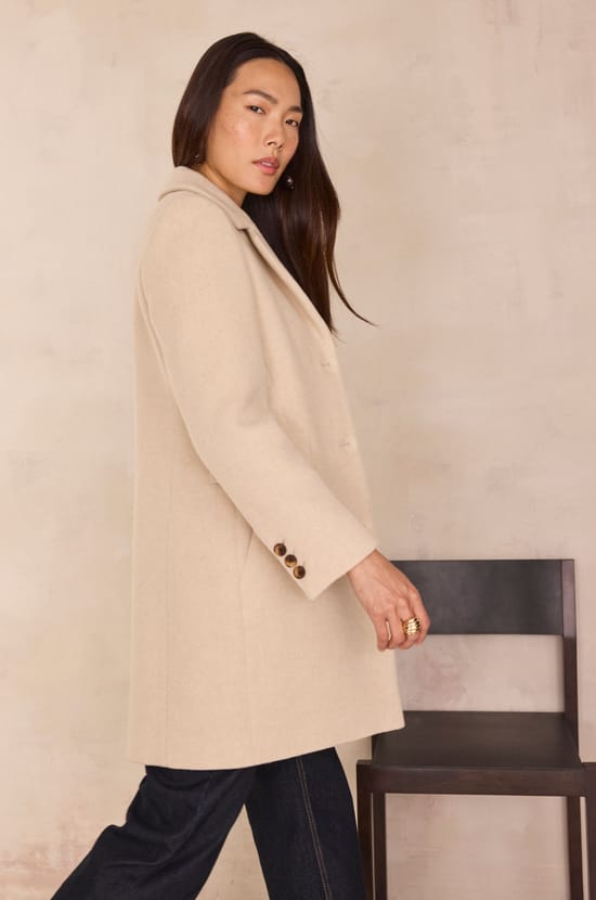 ANABELLE BIS mid-length coat;${refinementColor}