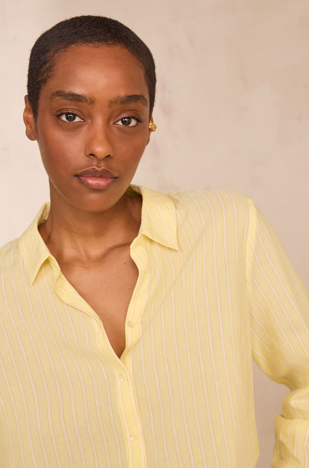 CARLA long-sleeved striped shirt;${refinementColor}