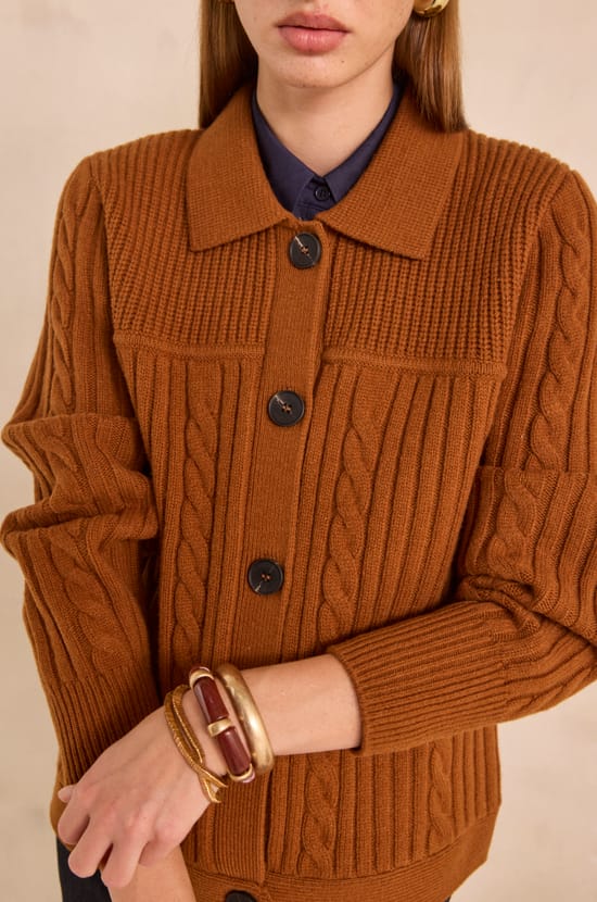 ARTUS long-sleeved wool vest;${refinementColor}