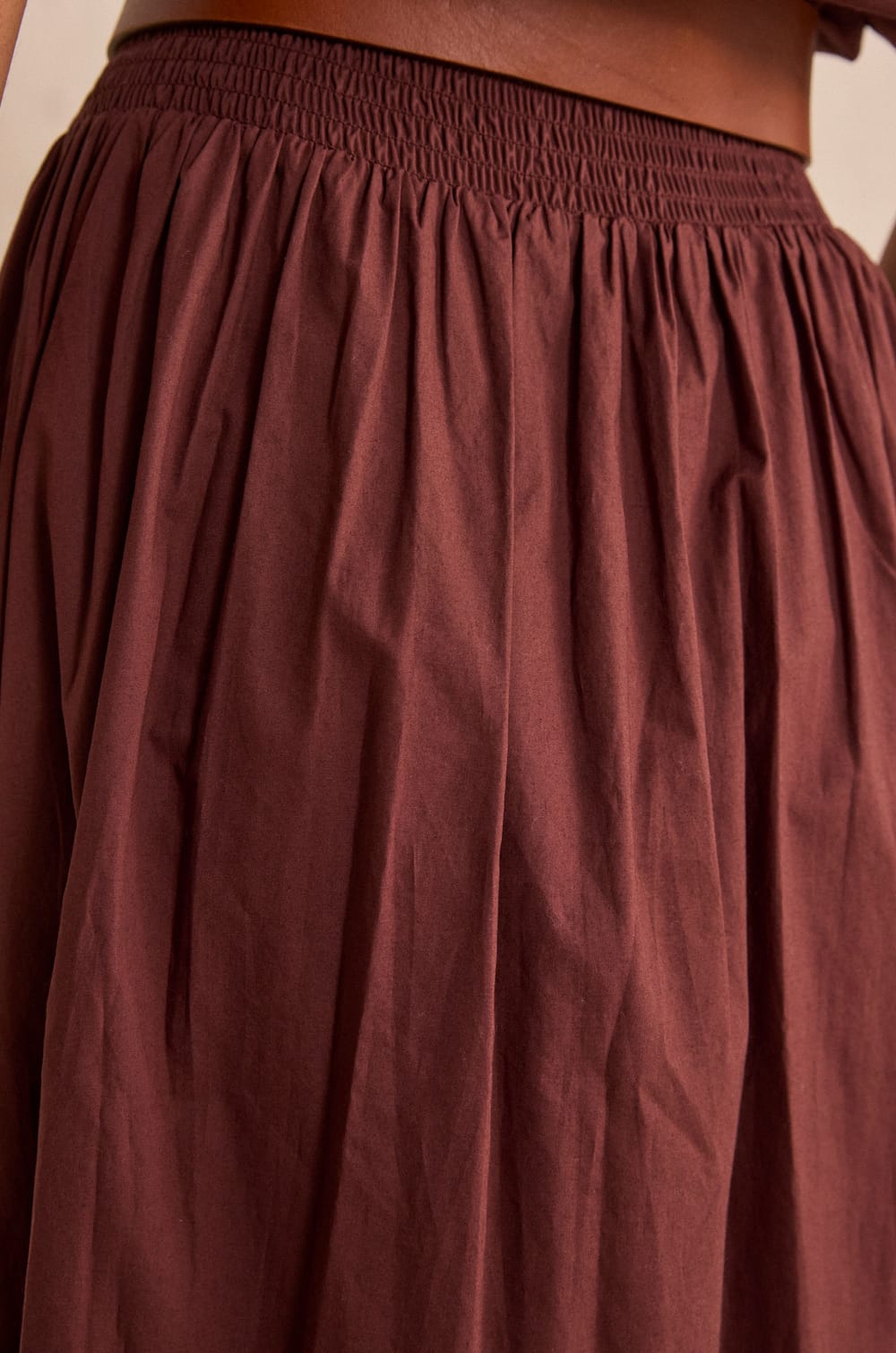 ORPHEE cotton dancing midi skirt;${refinementColor}