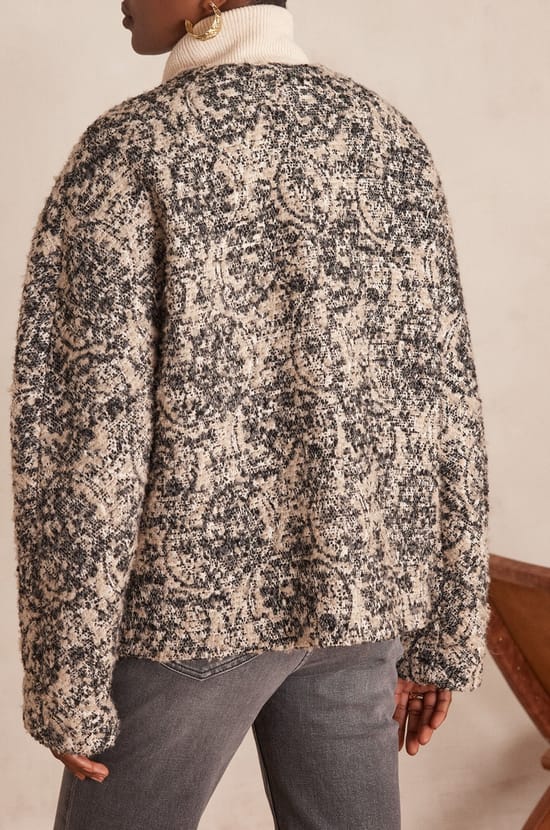 Veste CAROLINE B en tweed coton;${refinementColor}
