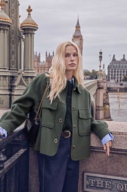 CLEA blended wool jacket;${refinementColor}
