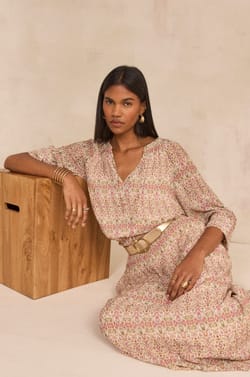 Printed BATIK fluid skirt;${refinementColor}