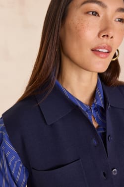 PETRA sleeveless cardigan;${refinementColor}