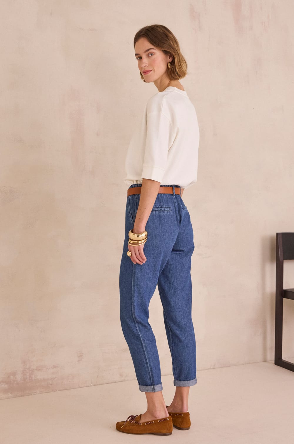 Pantalon chino en 100% coton SABIL;${refinementColor}