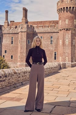 Plaid wide-leg pants LAYLA;${refinementColor}