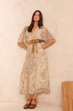 Flowing printed dress POEME;${refinementColor}