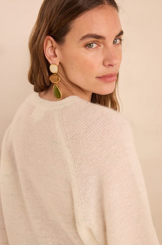 Alpaca Blend Knit Sweater PHOENIX;${refinementColor}