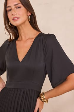 BILLIE Pleated Long Dress;${refinementColor}