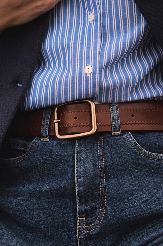 100% leather belt LUCIEN;${refinementColor}