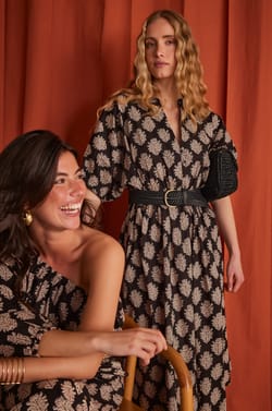 LEANA printed cotton dress;${refinementColor}