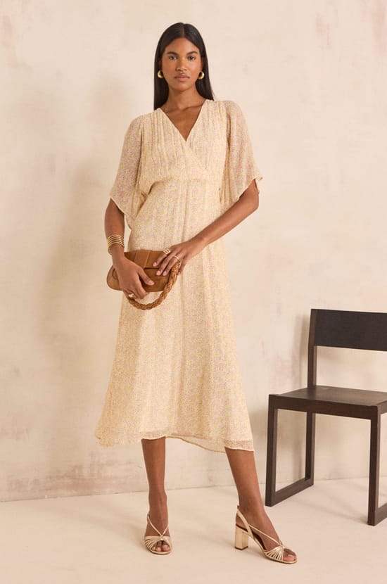 Printed straight dress BALMA;${refinementColor}