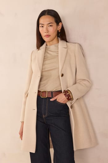 ANABELLE BIS mid-length coat;${refinementColor}