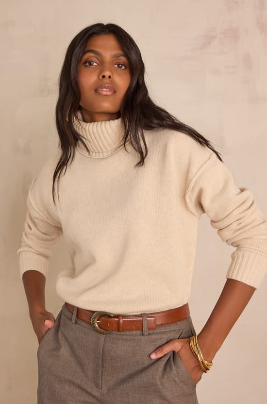 BRANDO jumper in 100% wool;${refinementColor}