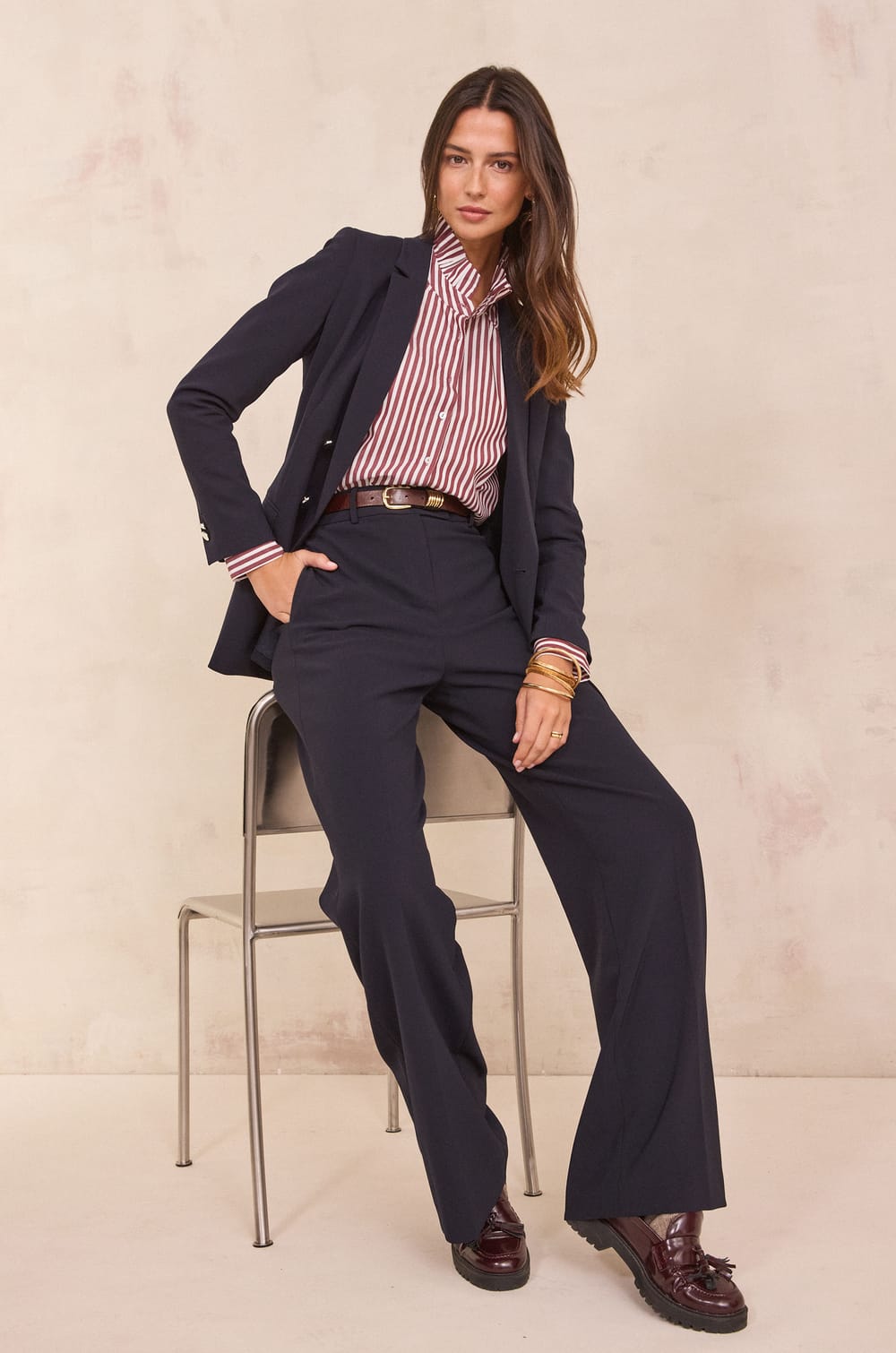 Wide-leg tailored trousers LAYLA;${refinementColor}