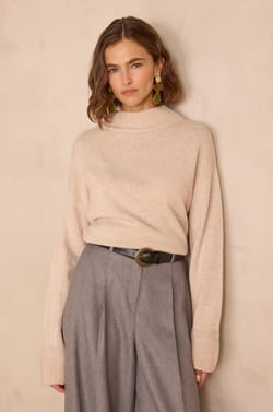 BEN turtleneck jumper in wool;${refinementColor}
