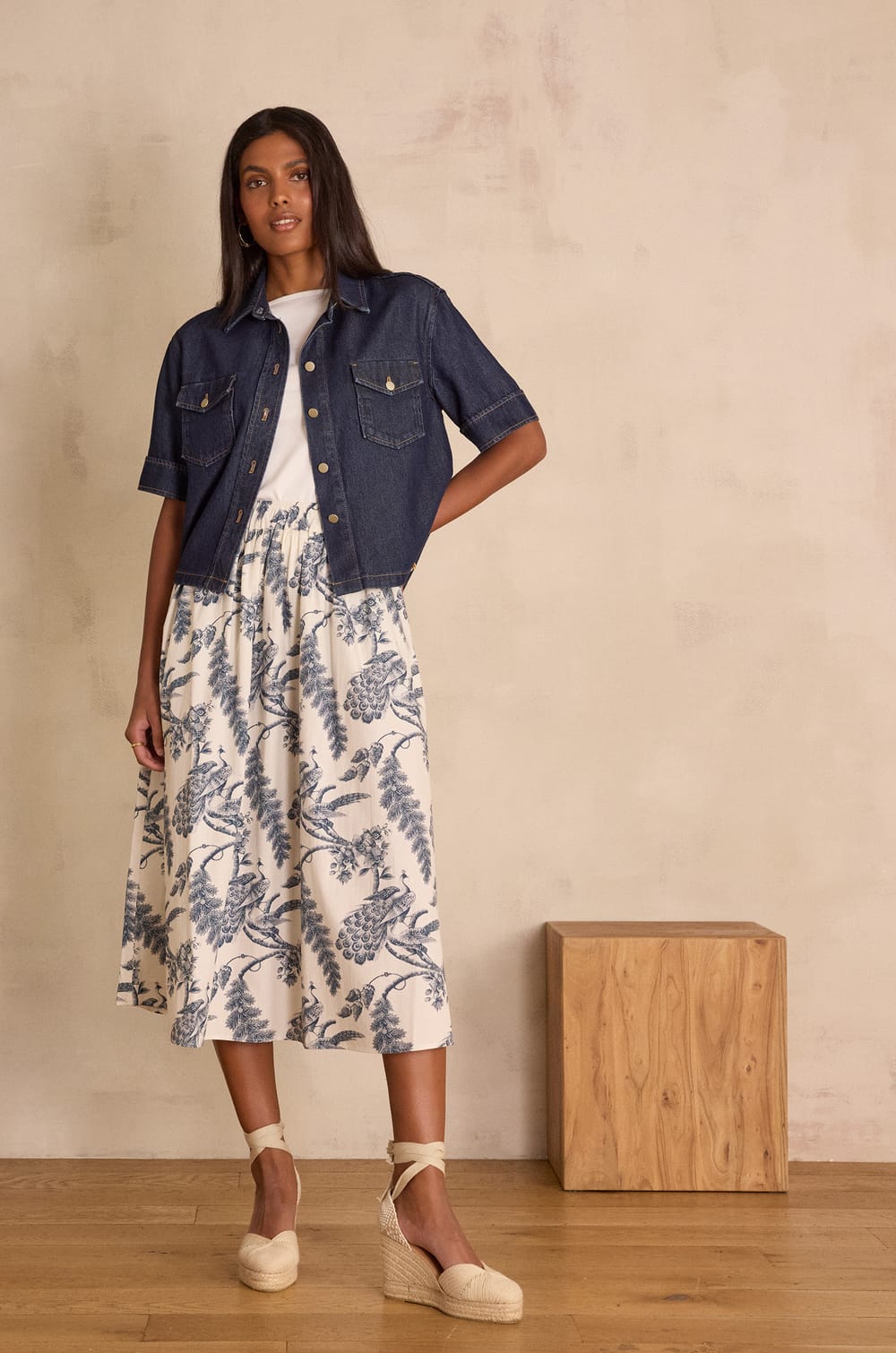 BRUNE cotton skirt;${refinementColor}