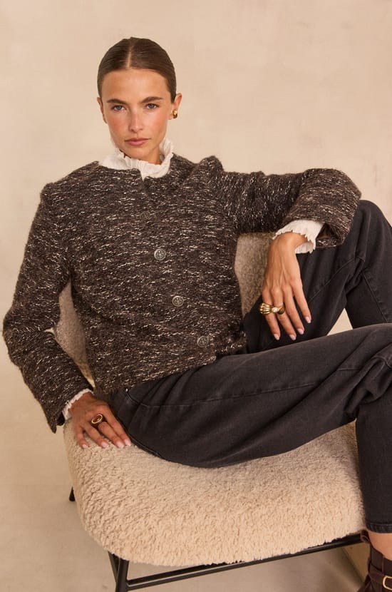 Long sleeve jacket VIRGILE;${refinementColor}