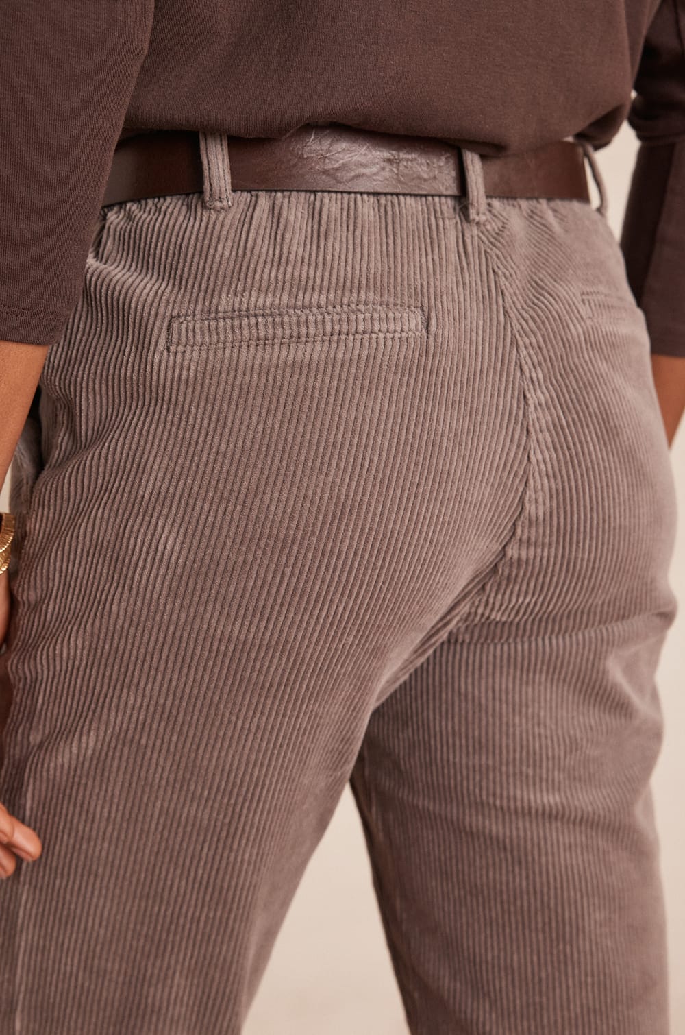 SABIL cotton velvet trousers;${refinementColor}