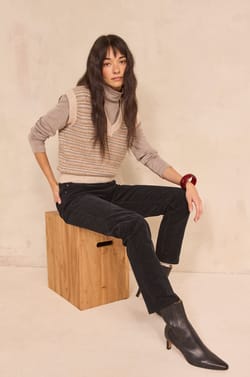 MARCUS cotton blend slim pants;${refinementColor}